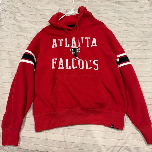 47 Brand Red Atlanta Falcons Hoodie - Picture 1 of 5